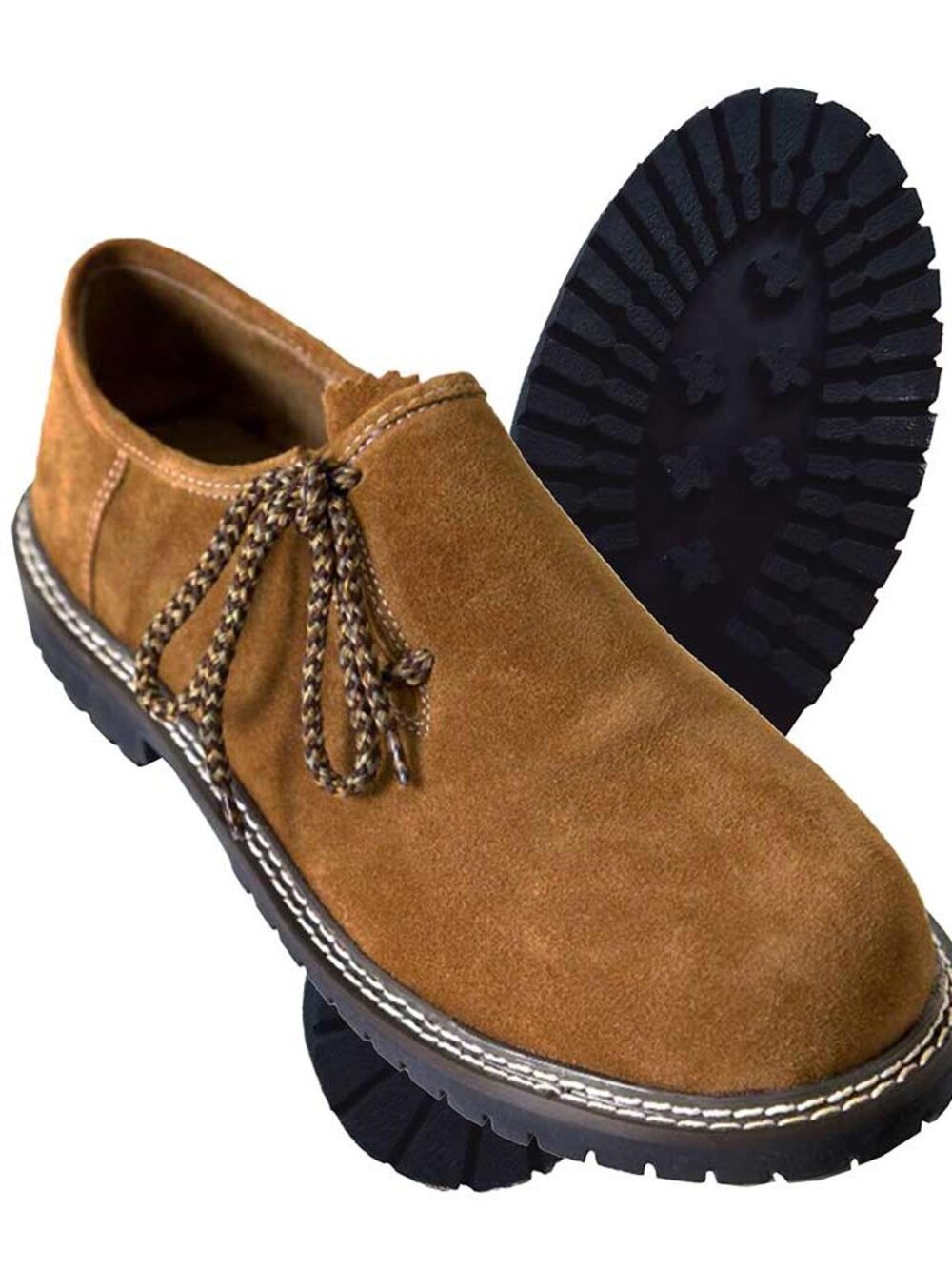 Men’s Oktoberfest Leather Shoes  Golden Brown Bavarian German Footwear Size 47